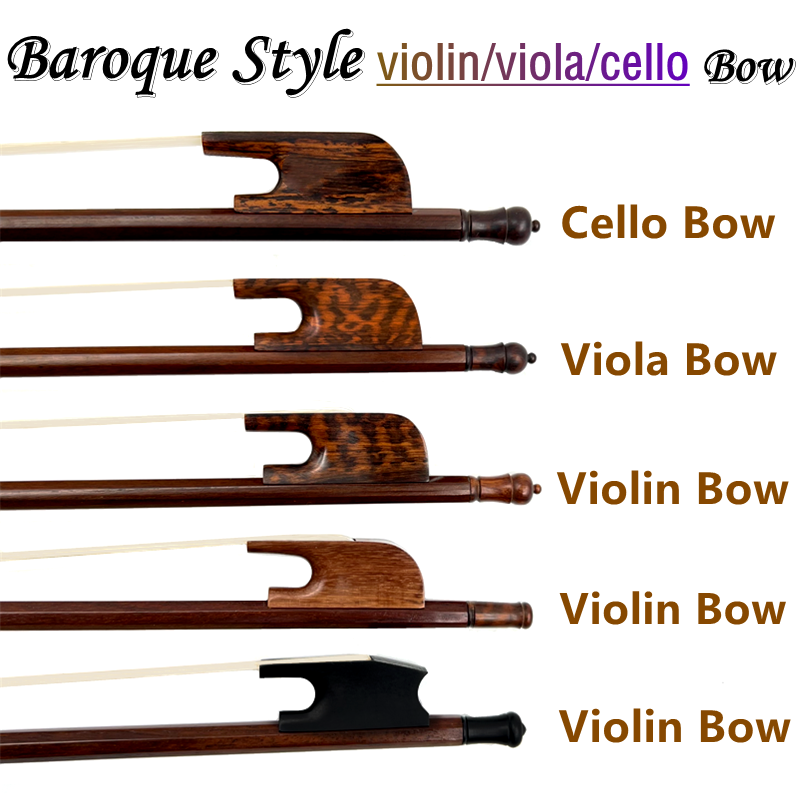 Violin Rosin Bow - Top qualité Style Baroque bois noir