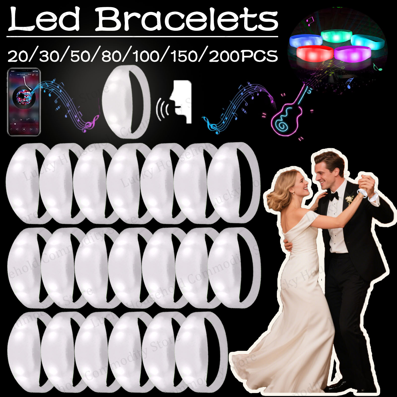 Audio Music Light - Bracelets LED activés par la musique