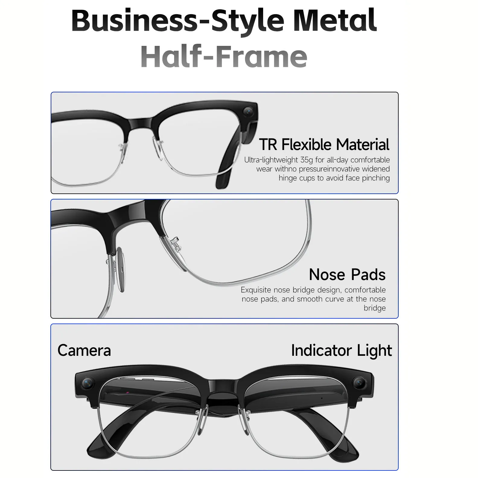 Lunettes intelligentes IA avec - Audio Music Recognition avis et prix