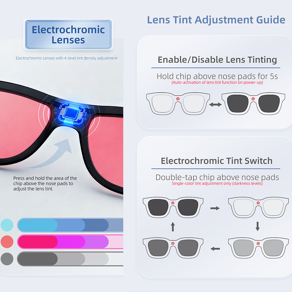 Lunettes audio électrochromiqu - Audio Music Light avis et prix